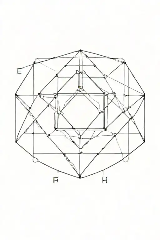 da vinci style geometry tattoo design idea