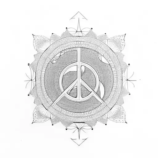 Meditation, peace, self-love for men tattoo design idea