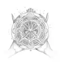 Meditation, peace, self-love for men tattoo design idea