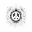 Meditation, peace, self-love for men tattoo design idea