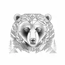 three bears in the forest tattoo design idea