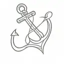 anchor cross tattoo design idea