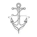 anchor cross tattoo design idea