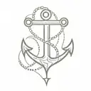 anchor cross tattoo design idea