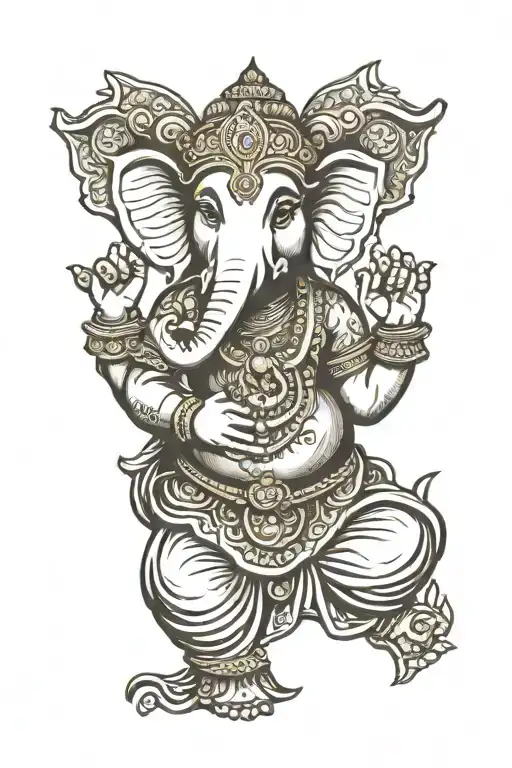 LORD GANESHA TATTOO ON THE tattoo design idea