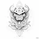 cajun and mindful tattoo design idea