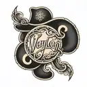 waylon in cursive tattoo design idea