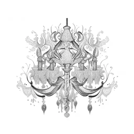chandelier tattoo design idea