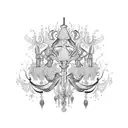 chandelier tattoo design idea