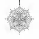 chandelier tattoo design idea