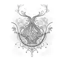 chandelier tattoo design idea