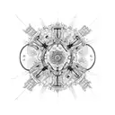 chandelier tattoo design idea