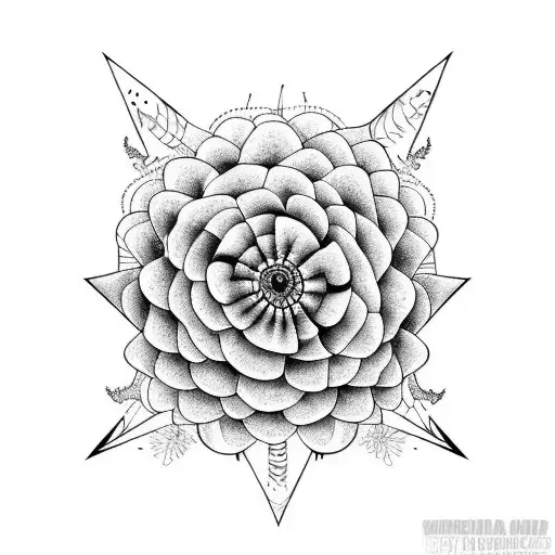 long venus flytrap tattoo design idea