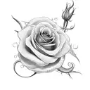venus flytrap rose tattoo design idea