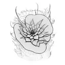 long venus flytrap tattoo design idea