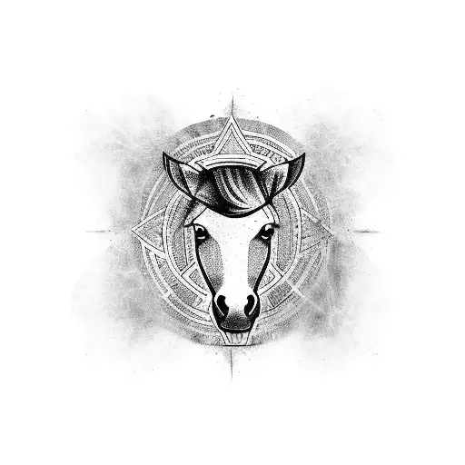 Maui horse growth representation tattoo design idea