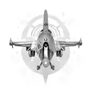 fighter jets in a dogfight tattoo design idea
