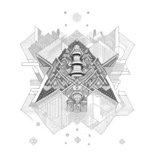 alveoles hexagonales. taj mahal. new york. nirburgring tattoo design idea