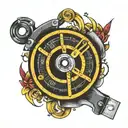 measuring tape tattoo design idea