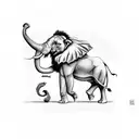 Lion and elephant tattoo design idea