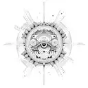 ojo de sol tattoo design idea