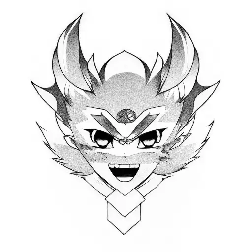 anime thigh cute easy tattoo design idea