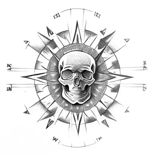 skull compass rose
