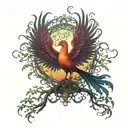 tree of life is it phoenix rising tattoo design idea