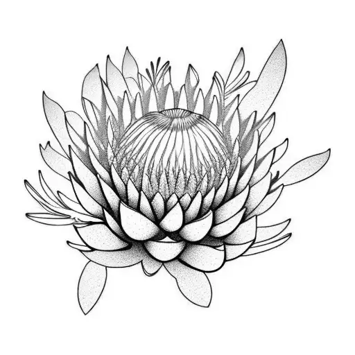 protea tattoo design idea