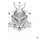 modern tribal tattoo design idea