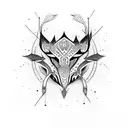 modern tribal tattoo design idea