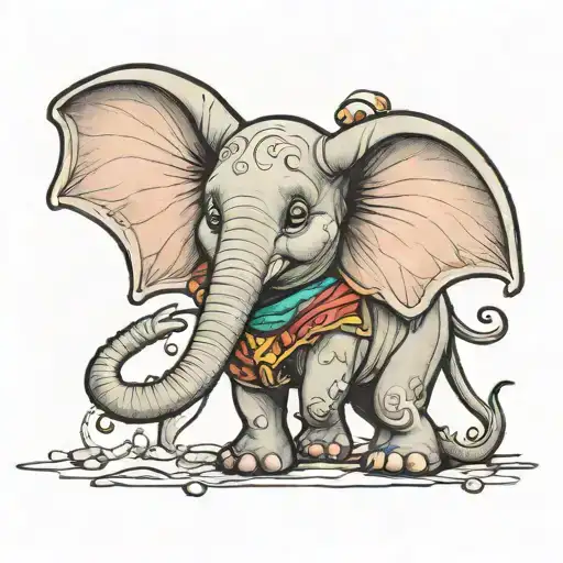 Dumbo tatoo inspired tattoo design idea