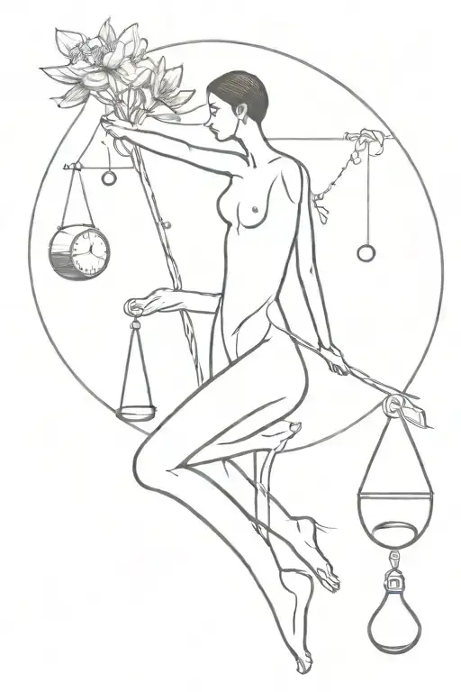 balance anatomy life health worker tattoo design idea