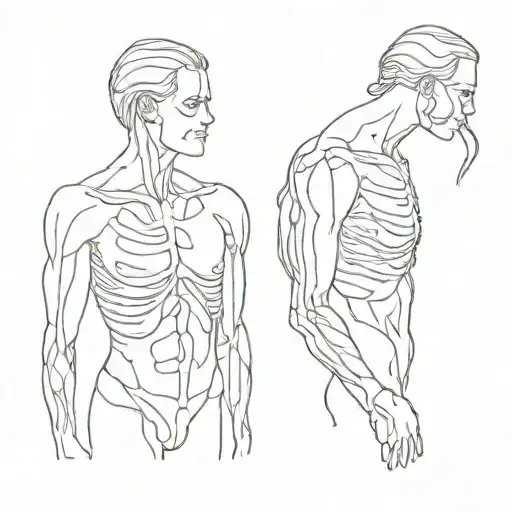 anatomy art tattoo design idea
