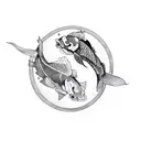 yin yang koi fish tattoo design idea