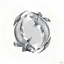 yin yang koi fish tattoo design idea