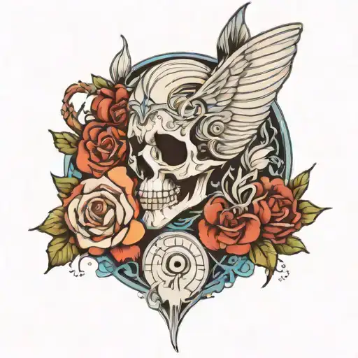 somewhere between the sacred silence and sleep tattoo design idea