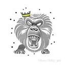 king kong fighting with godzilla tattoo design idea
