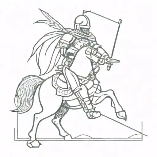knight fighting death tarot card tattoo design idea