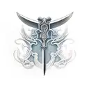 aatrox sword tattoo design idea