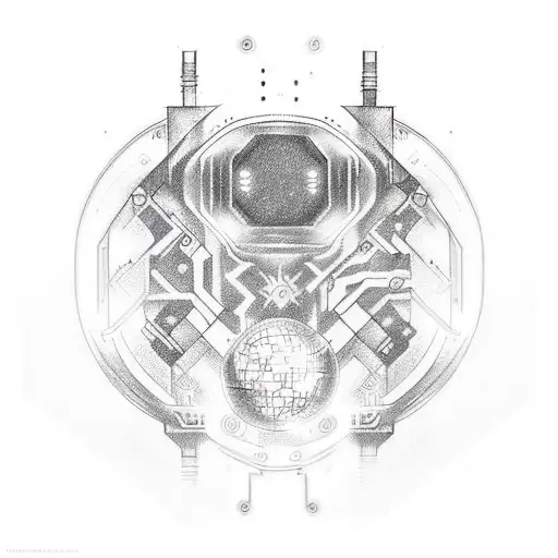 Incorporate binary code and circuitry symbols into a tattoo inspired by a favorite video game character tattoo design idea