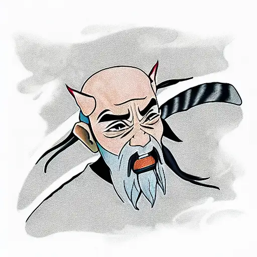 ancle Iroh from avatar legend of aang tattoo design idea