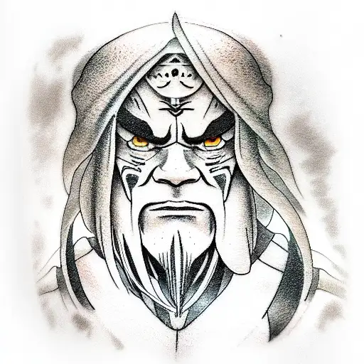 ancle Iroh from avatar legend of aang tattoo design idea