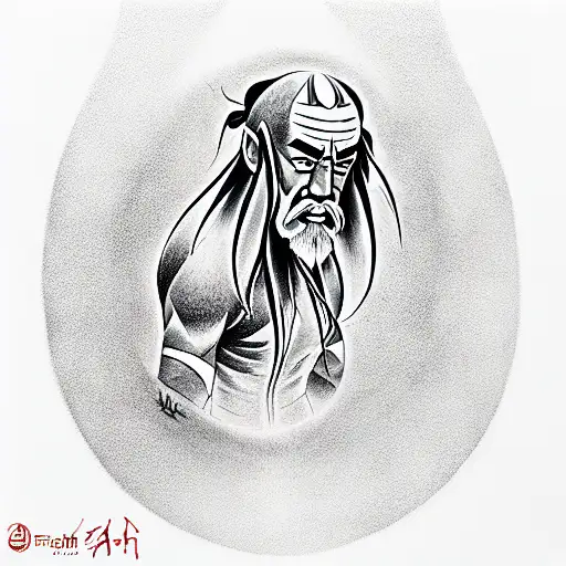 general  Iroh from avatar legend of aang tattoo design idea