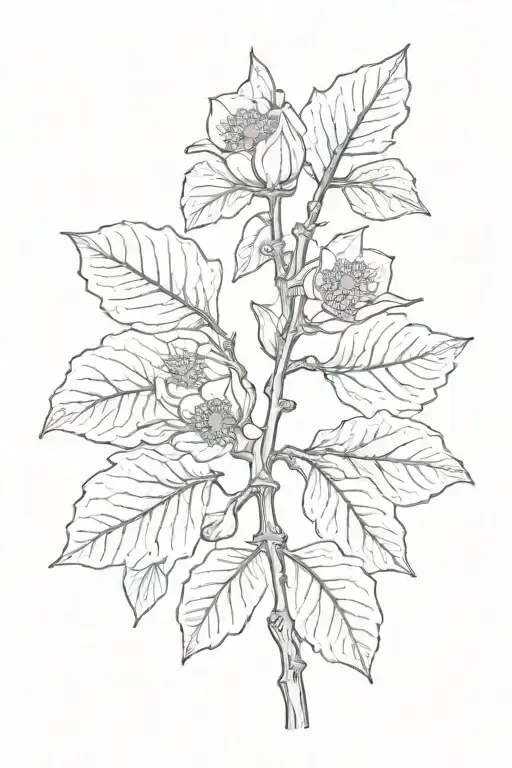 fig branch tattoo design idea