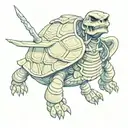 skeletor turtle tattoo design idea