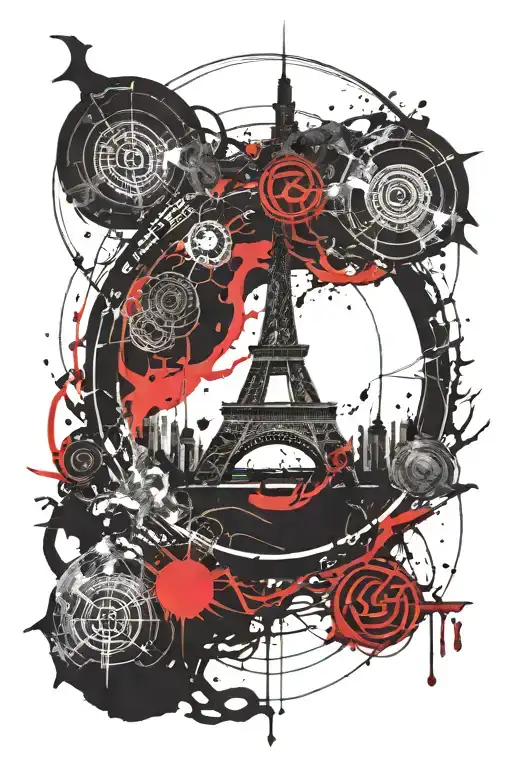 ghostemane's monas glyph complemented as if it were a naruto seal tattoo design idea