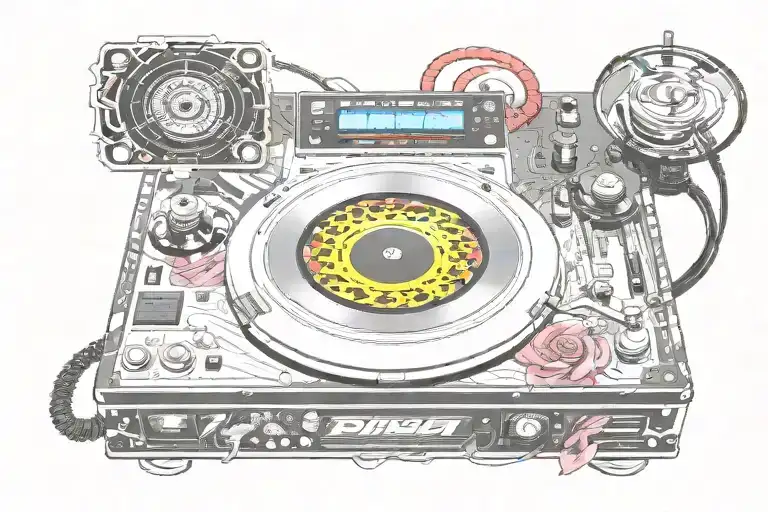 pioneer cdj tattoo design idea