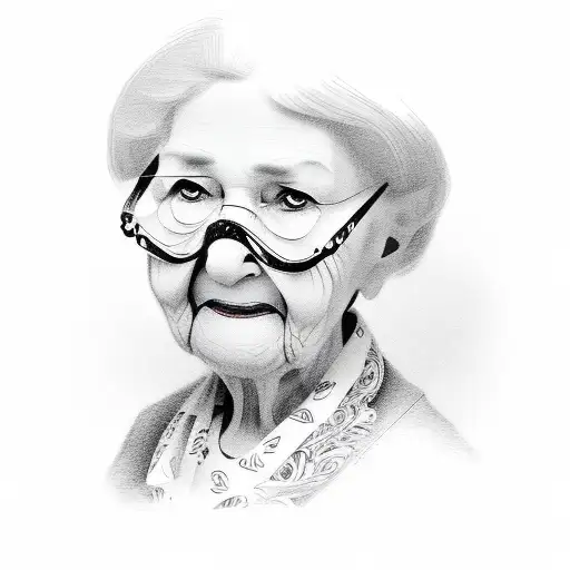 grandma and grandpa  tattoo design idea