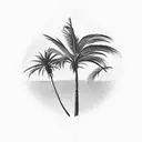 Palm Tree tattoo design idea